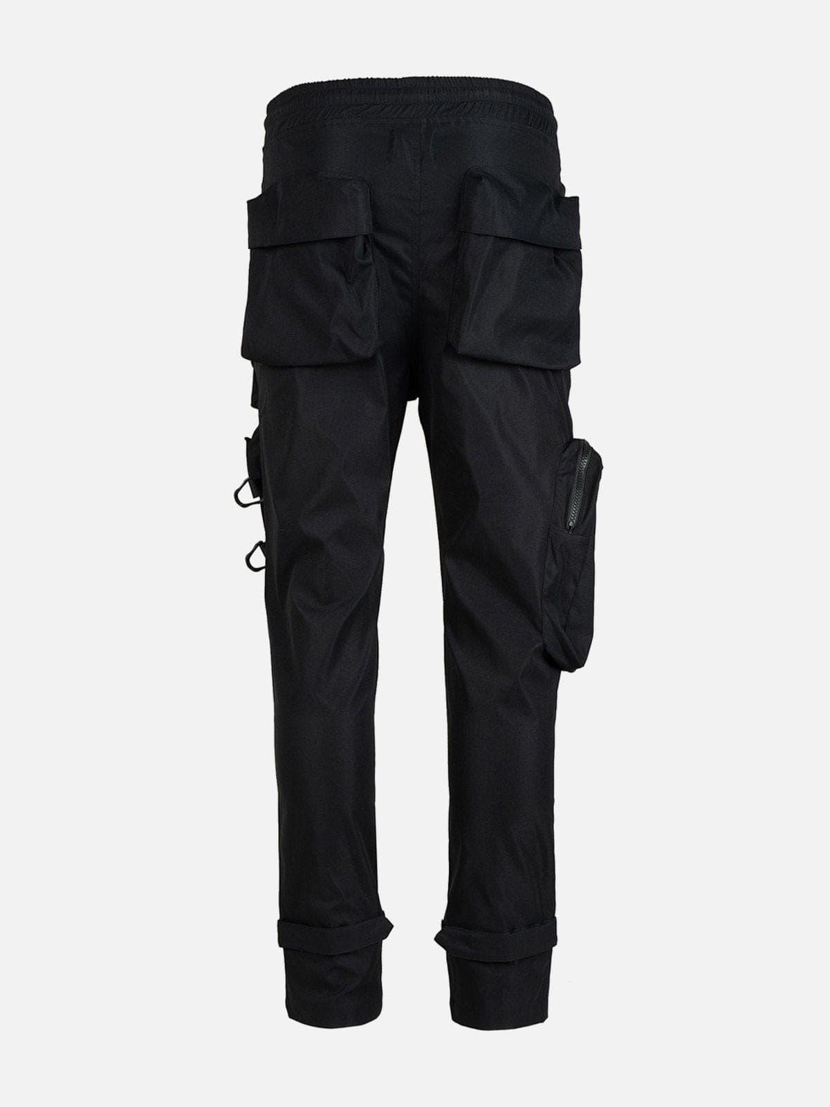 Asymmetrical Pockets Cargo Pants