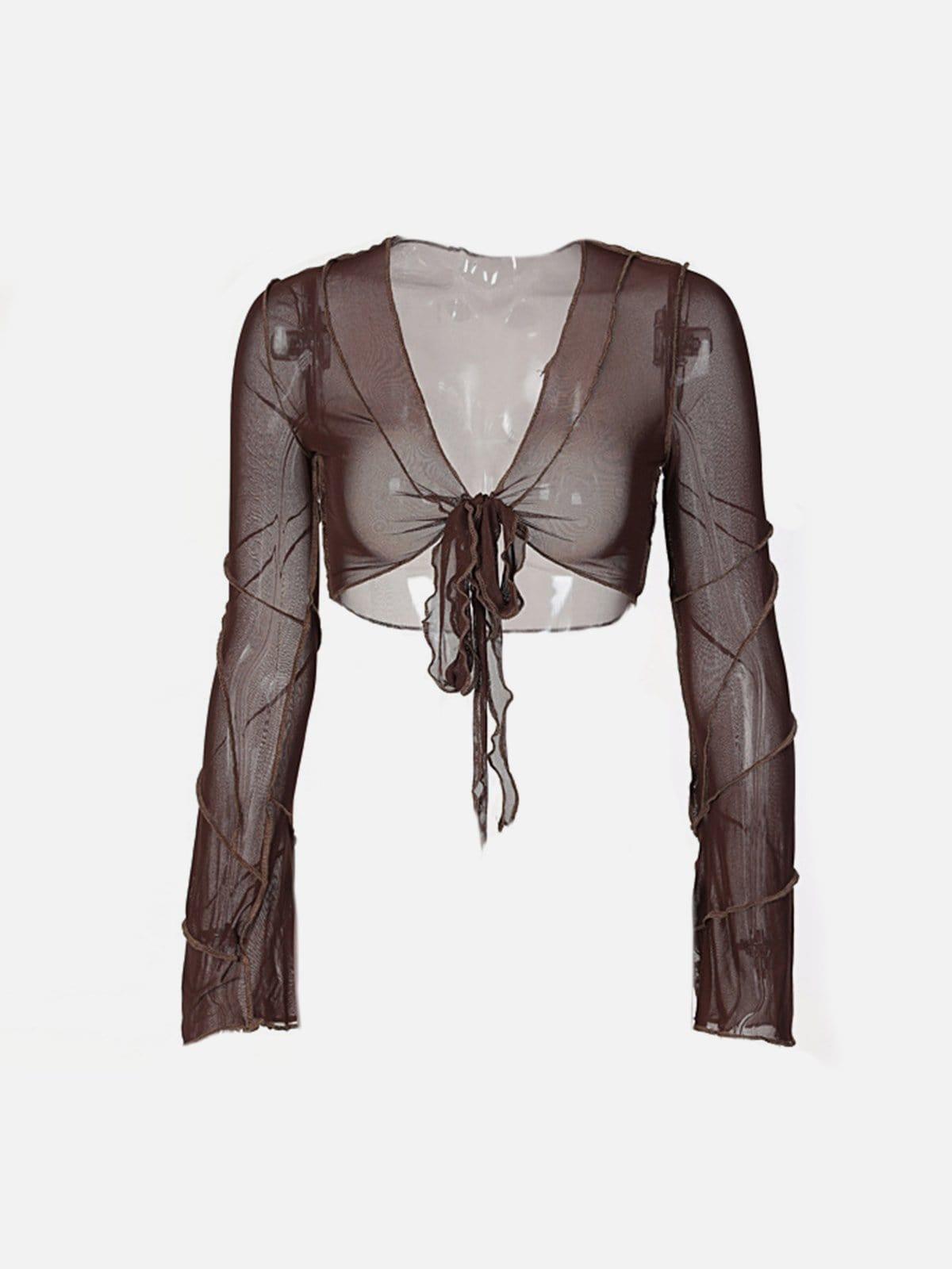 V-Neck Sexy Long Sleeve T Shirt