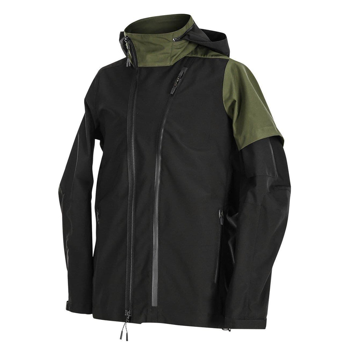 Oblique Zipper Patchwork Jacket