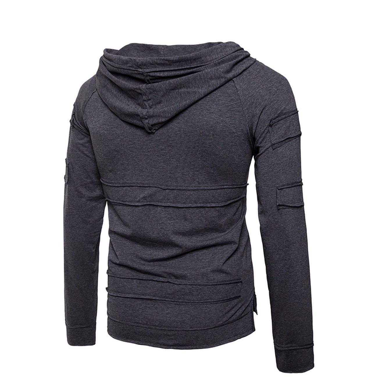 Solid Patchwork Hoodies