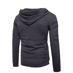 Solid Patchwork Hoodies