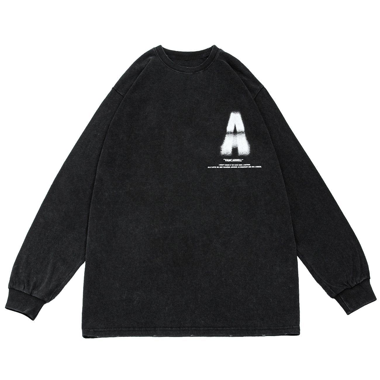 Unreal Letters Cotton Oversized Washed Sweatshirt