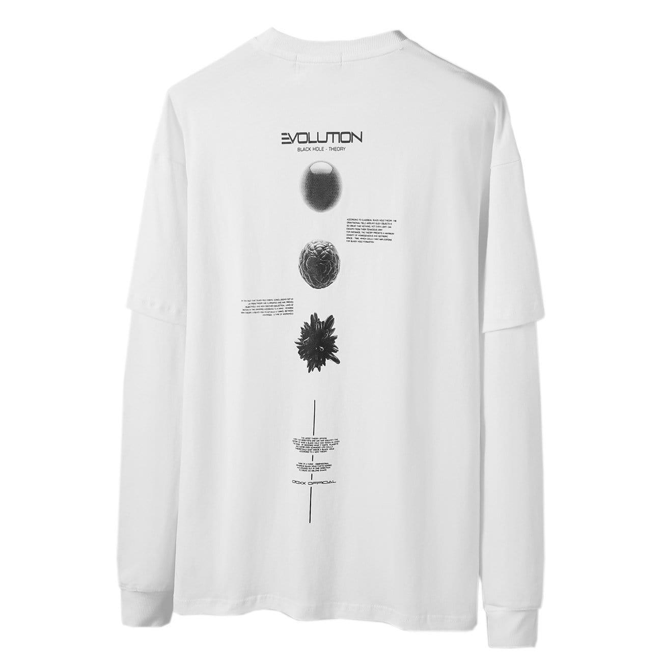 Fake Two Cell Evolution Print Sweatshirt