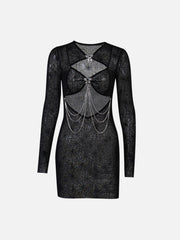 Chain Hollow Spider Web Dress
