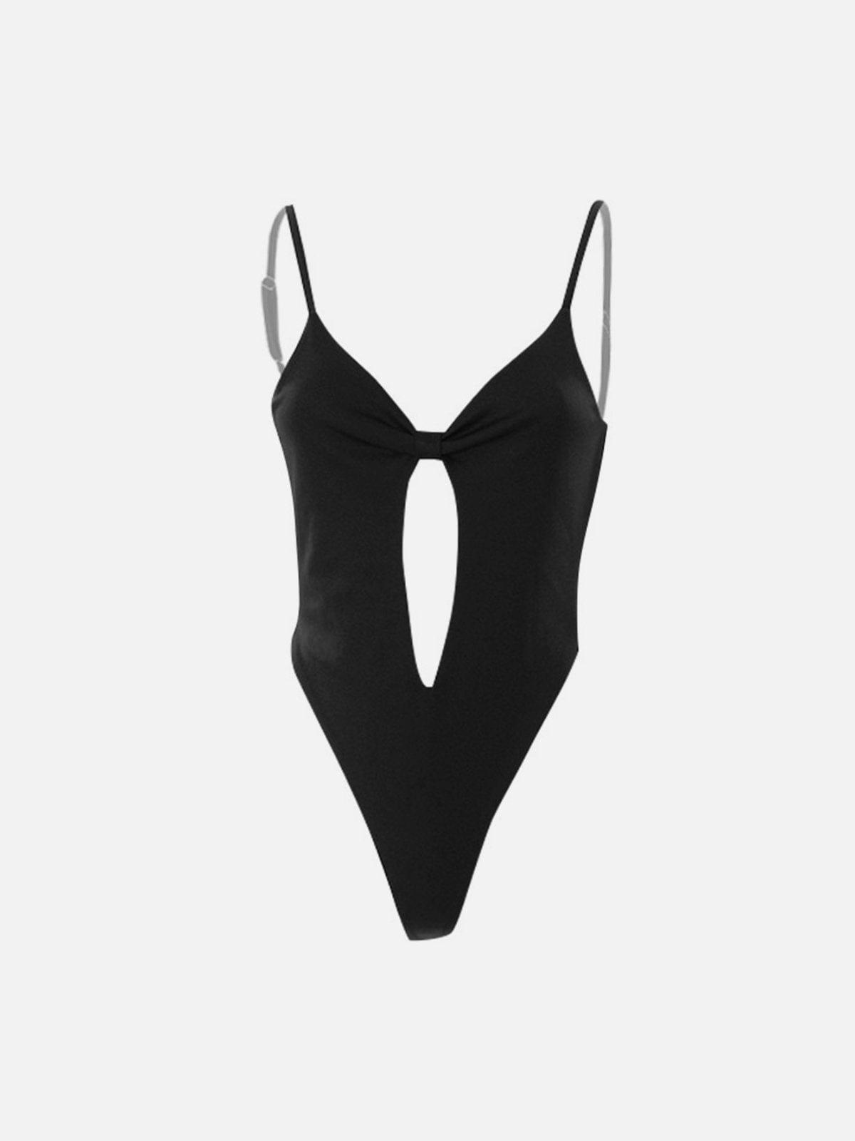Solid Color Sexy Folds Jumpsuit