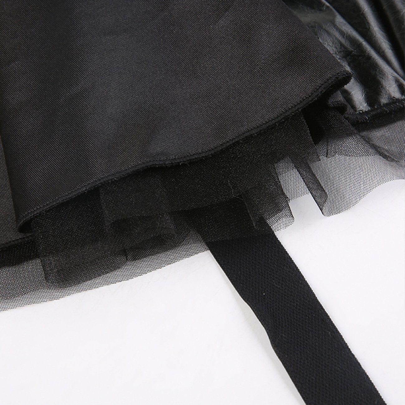 Dark Goth Mesh Panel Flared Pants