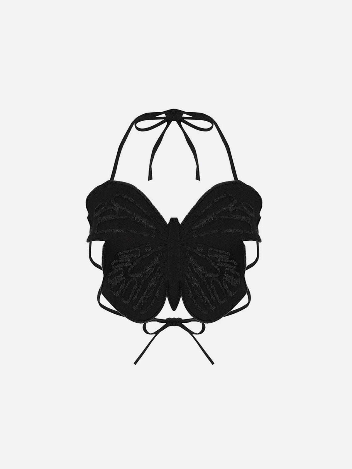 Sexy Butterfly Denim Vest
