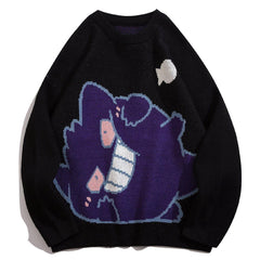 Gengar Print Knitted Sweater