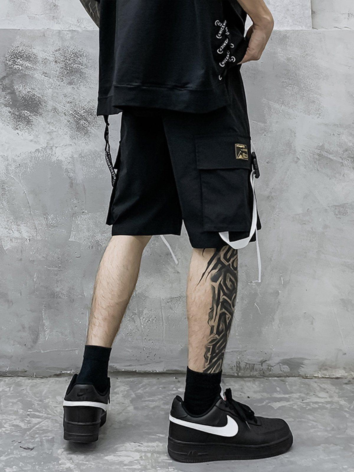 Schoolbag Buckle Pocket Cargo Shorts