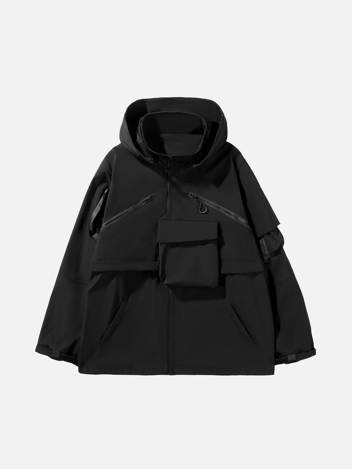 Detachable Patchwork Pocket Jacket