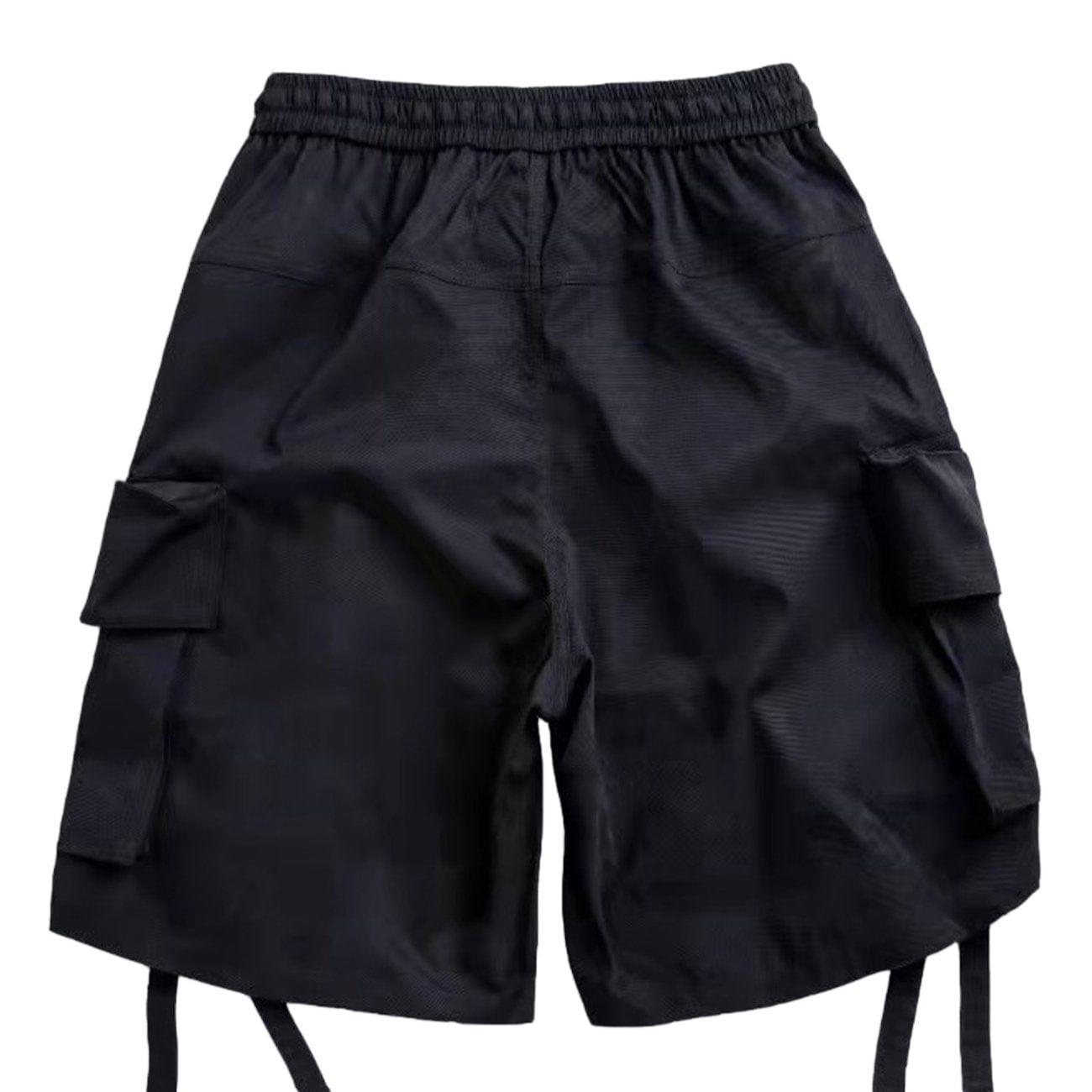 Multi Pockets Overalls Shorts