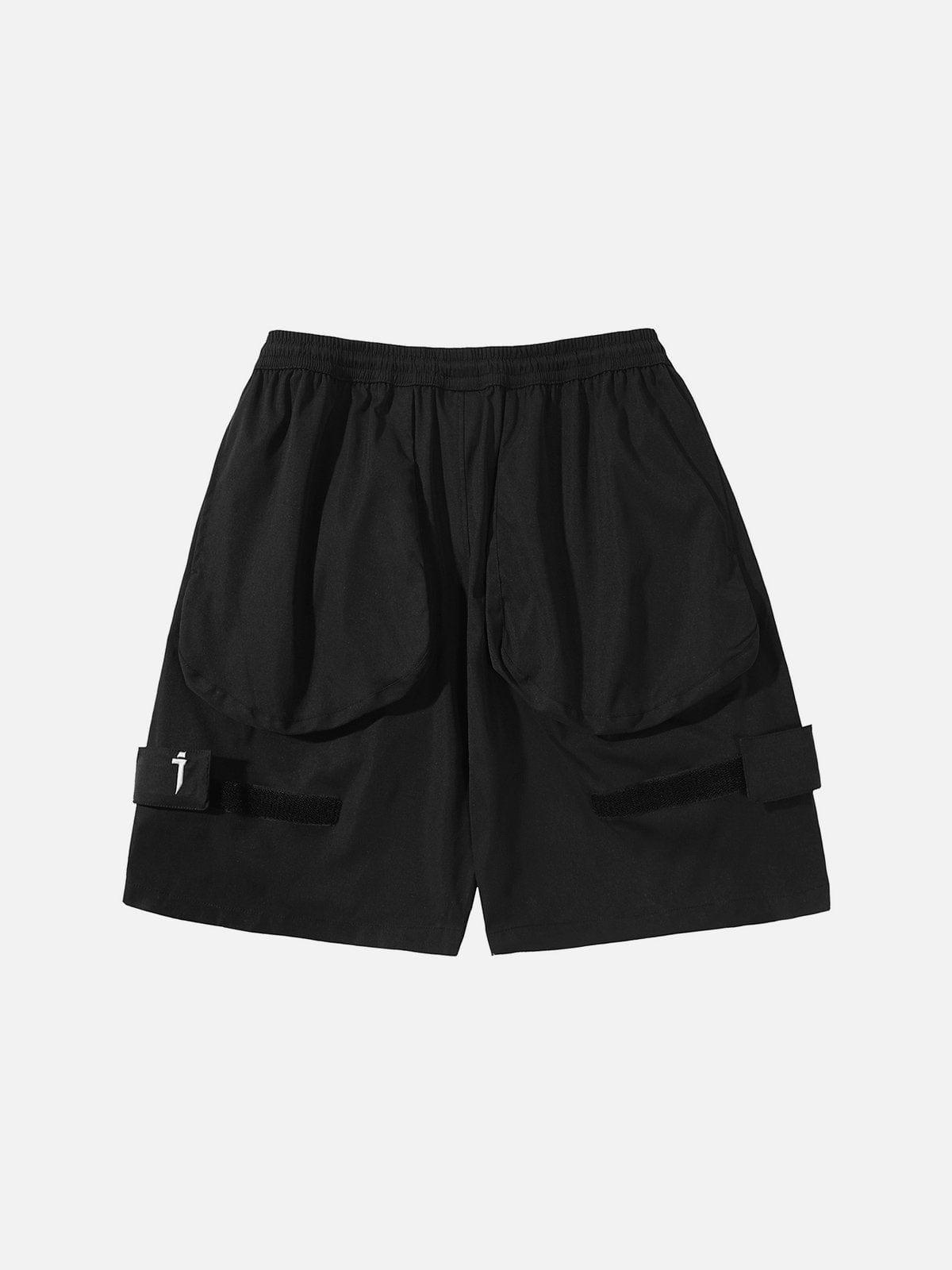 Dark Mechanical Print Cargo Shorts