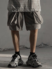 Dark Embroidery Cargo Shorts