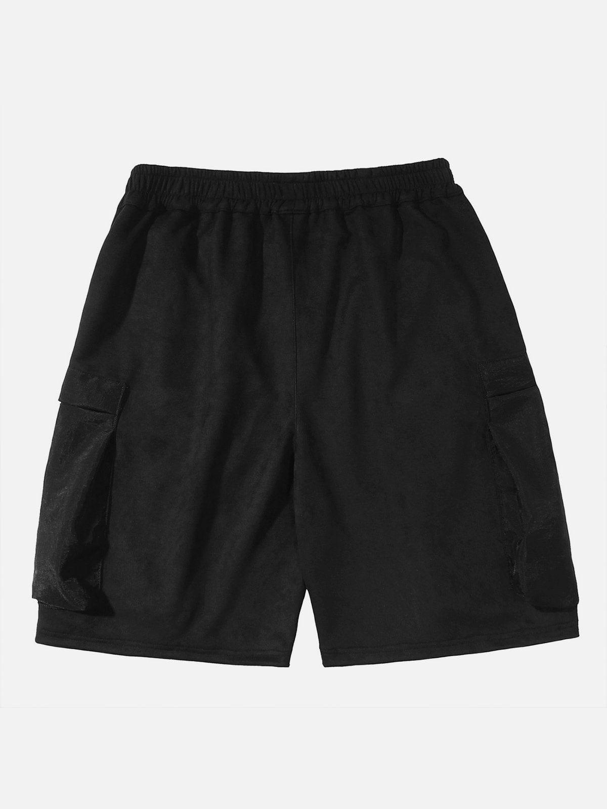 Patchwork Embroidery Cargo Shorts