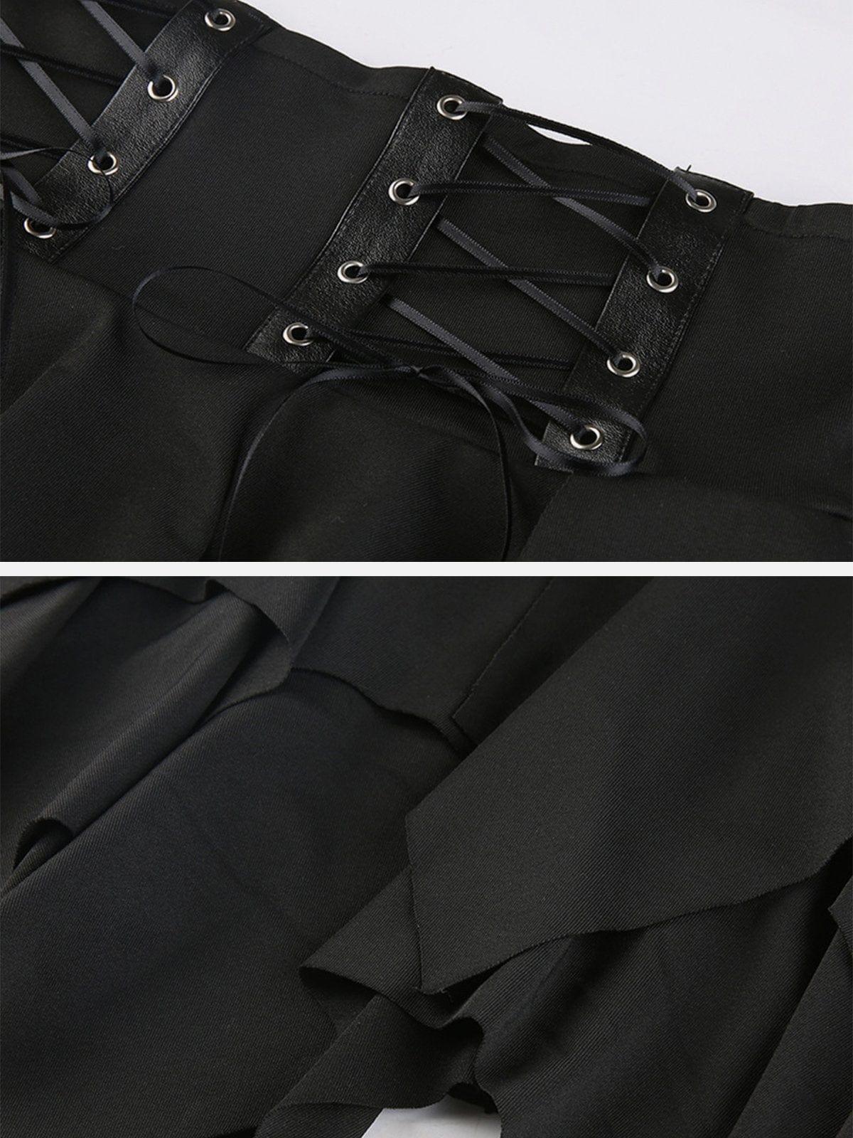 Straps Irregular Skirt