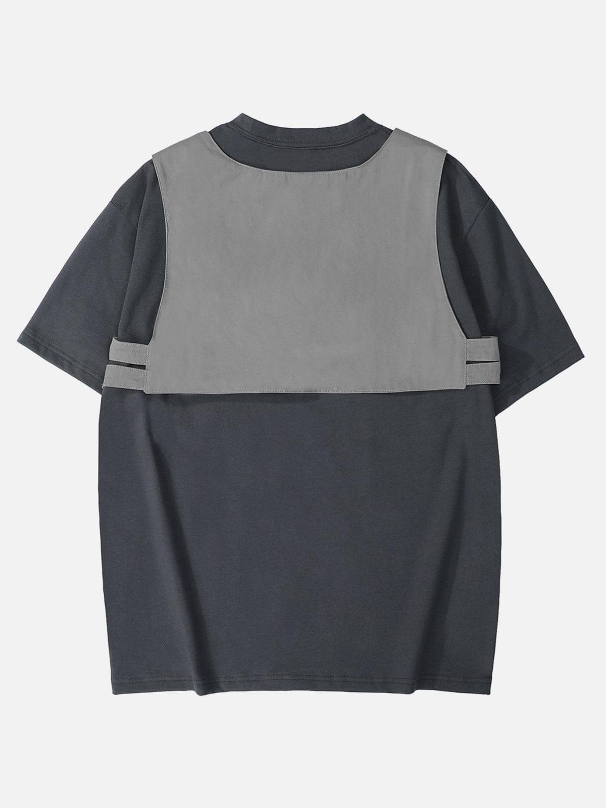 Detachable Vest Embroidery Tee