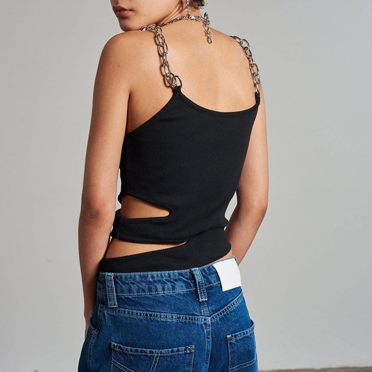 Chain Irregular Hollow Vest