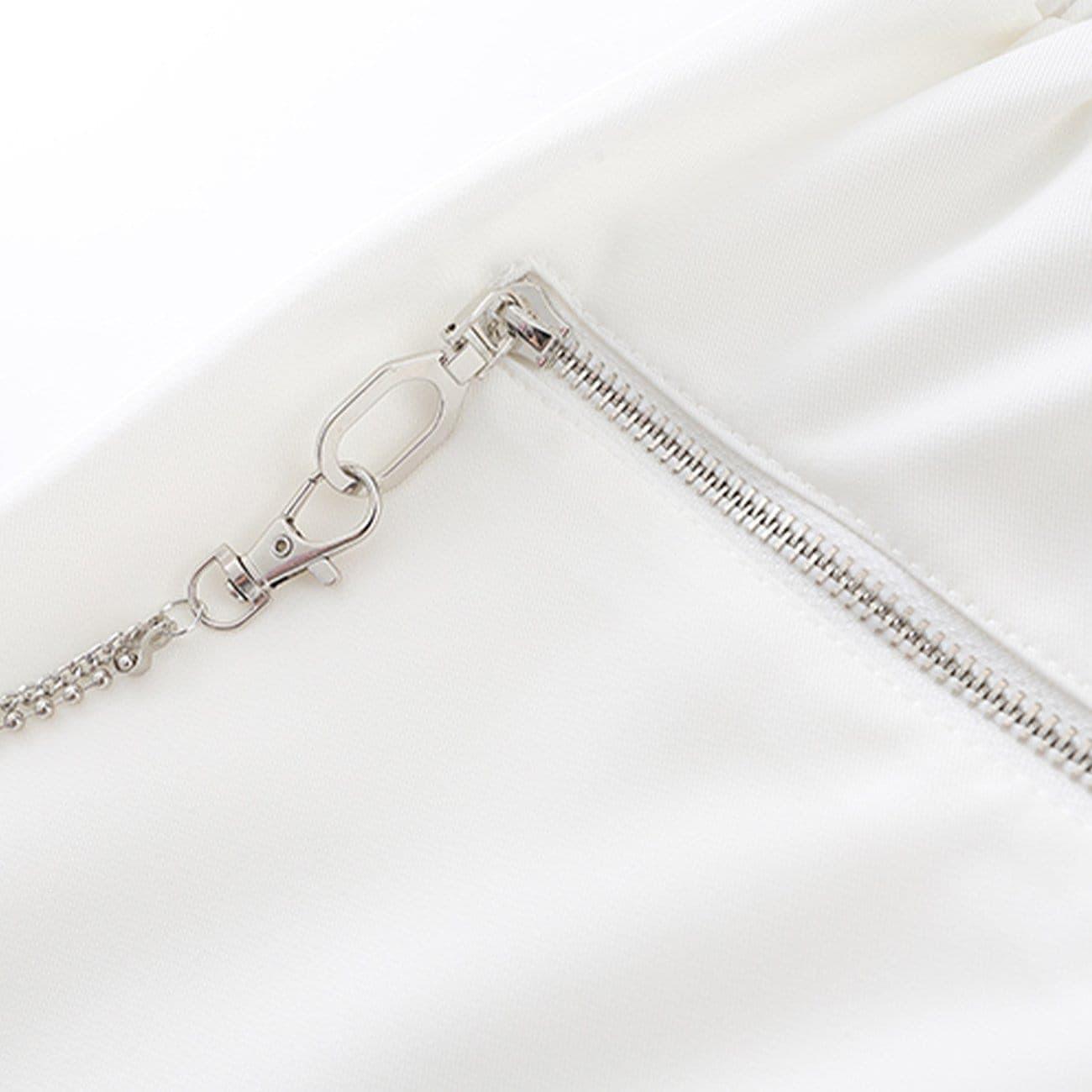 Zipper Chain Pocket Shorts