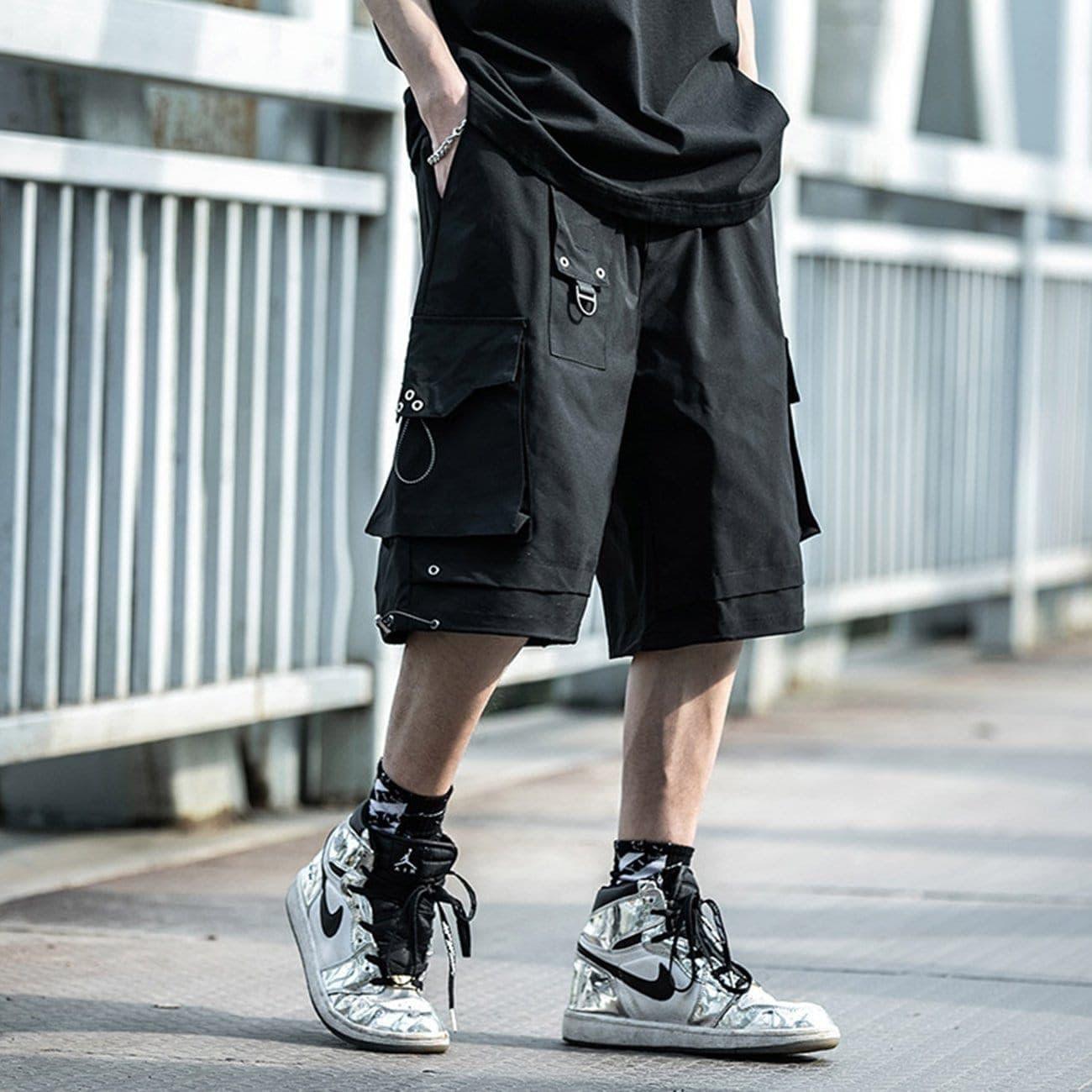 Punk Big Pockets Cargo Shorts