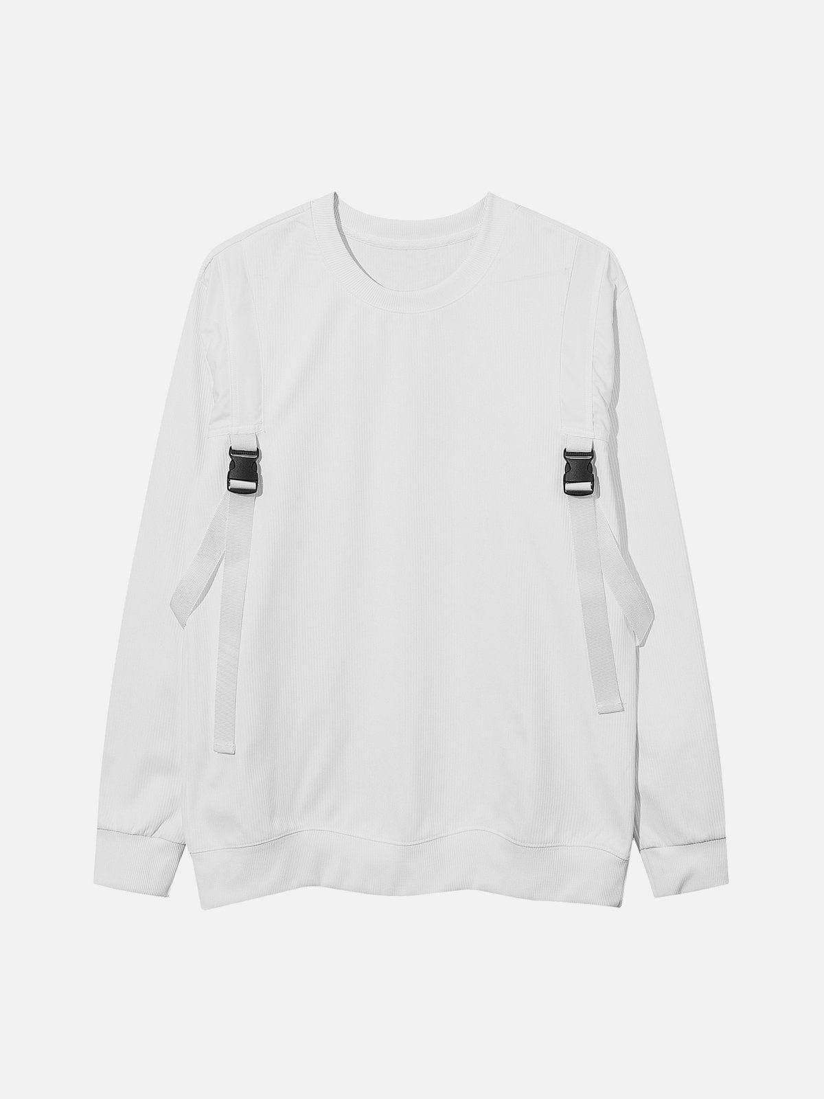 Patchwork Schoolbag Buckle Sweatshirt