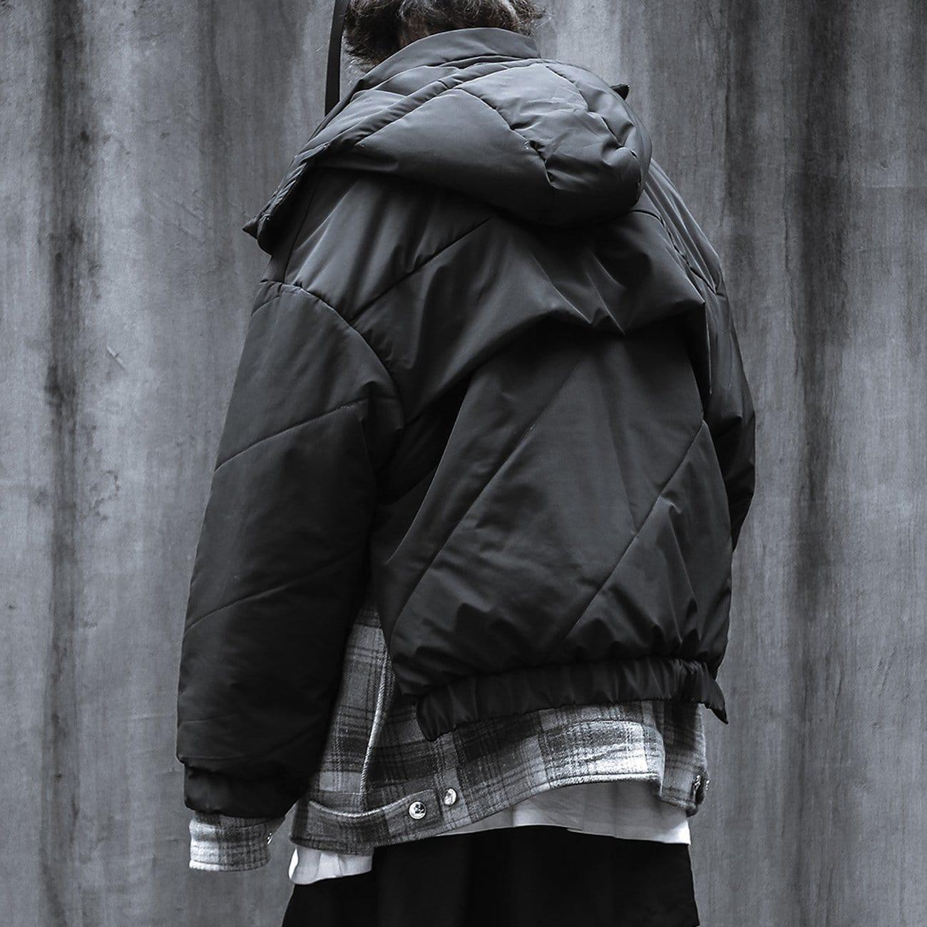 Fake Two Plaid Winter Coat