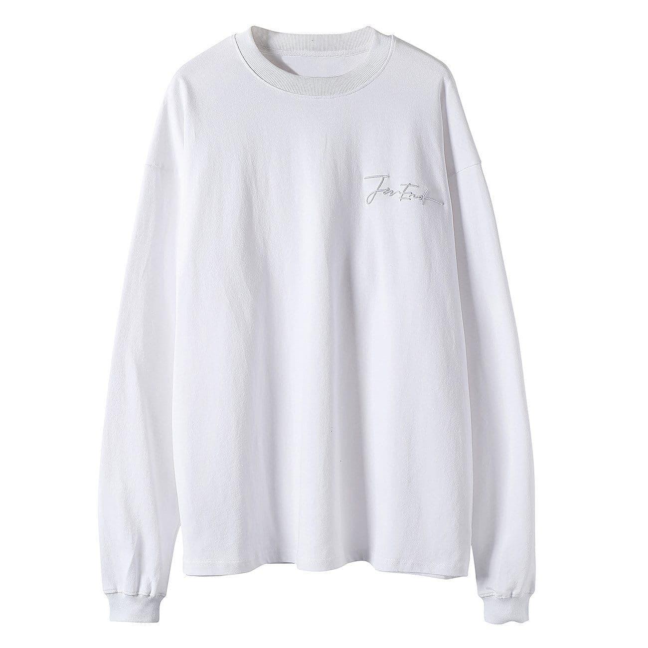 Solid Color Embroidery Sweatshirt