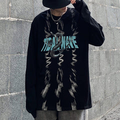 Dark Unreal Snake Print Sweatshirt