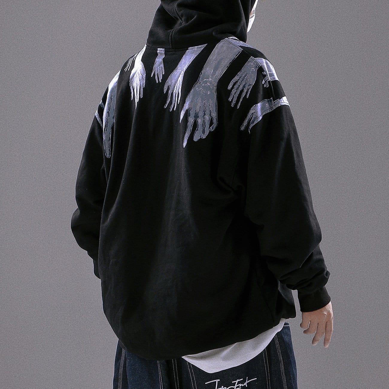Ghost Palm Print Hoodie