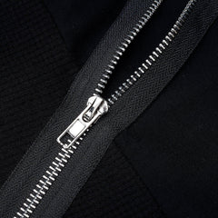Irregular Zipper Buttons Tee