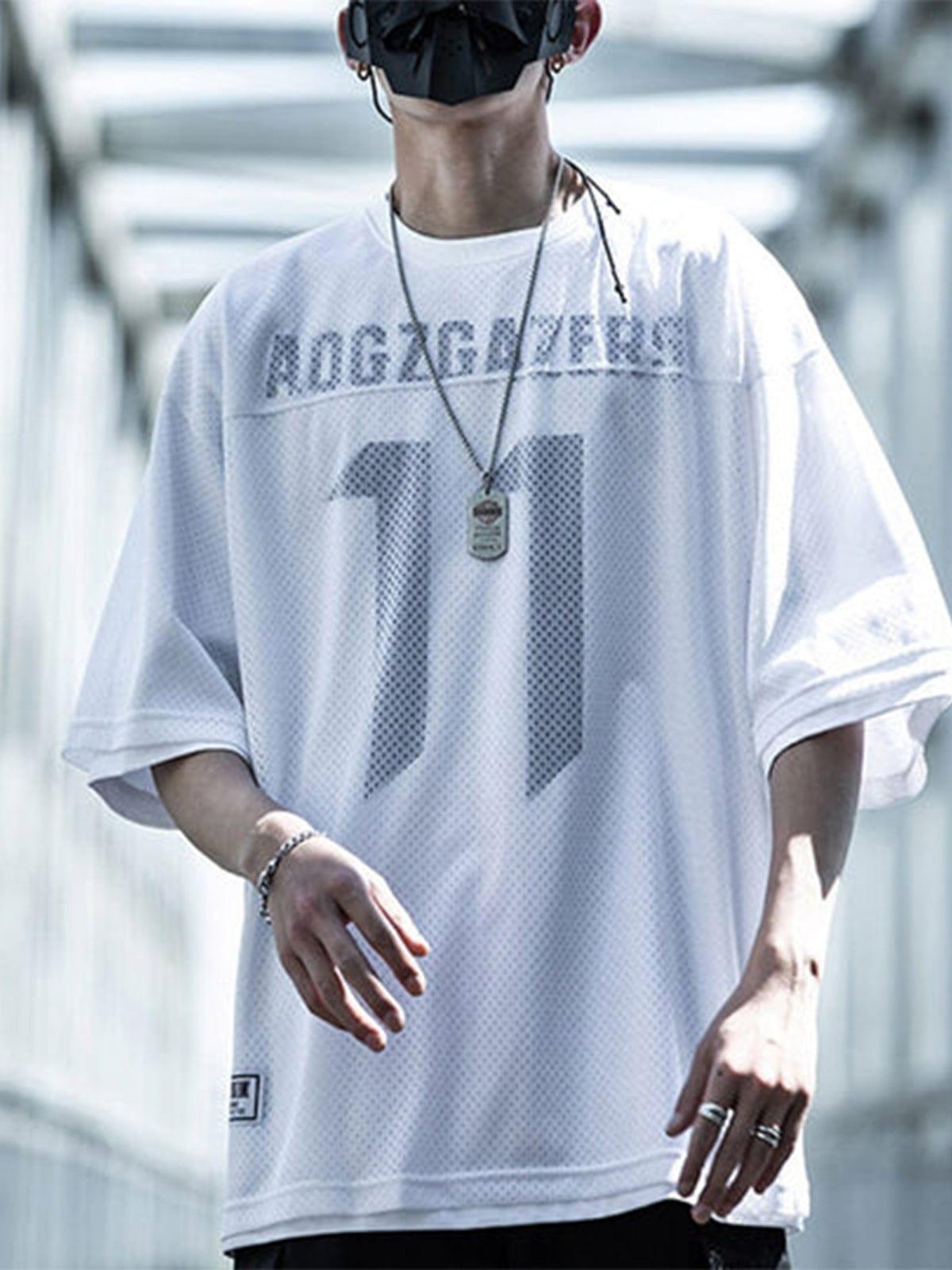 Fake Two Net Patchwork Tee