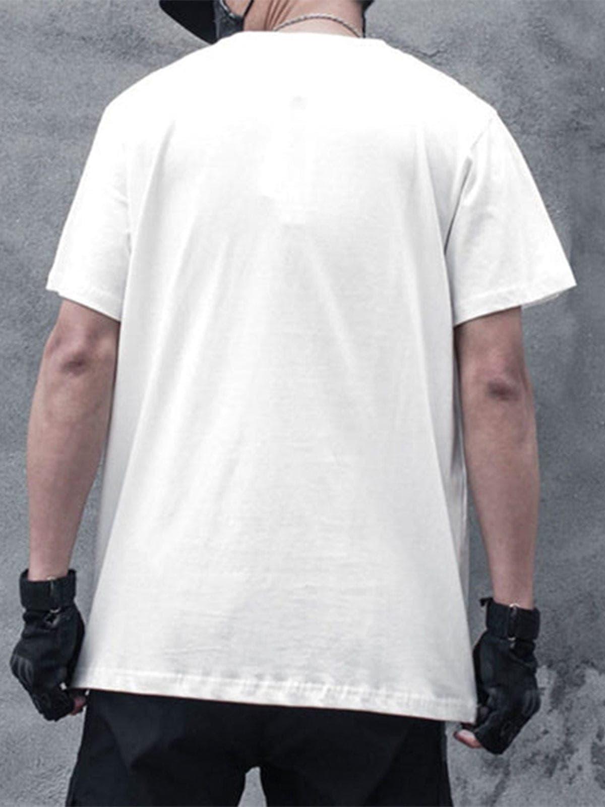 Dark Functional Ribbons Patchwork Tee