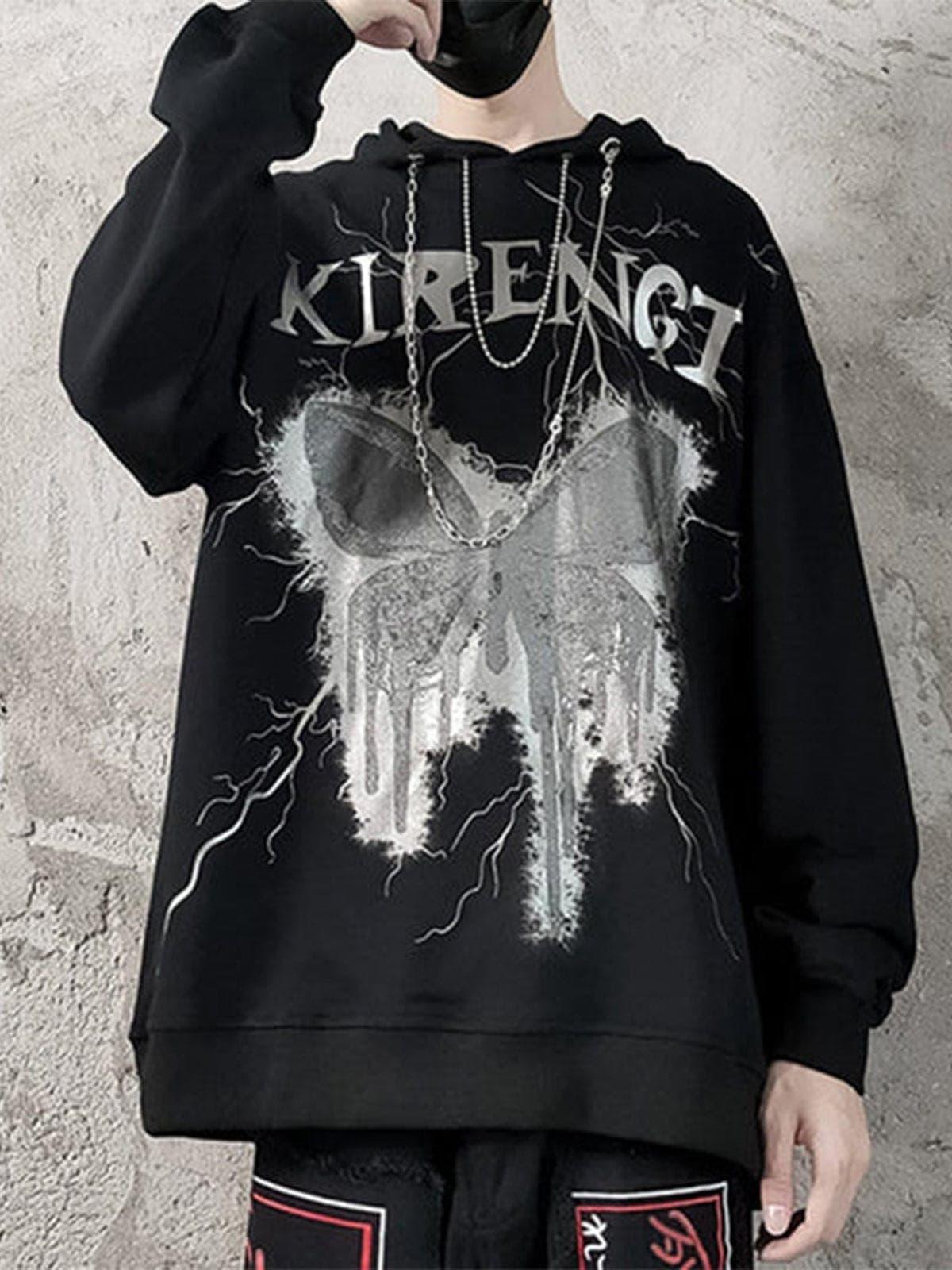 Dark Lightning Butterfly Chain Hoodie