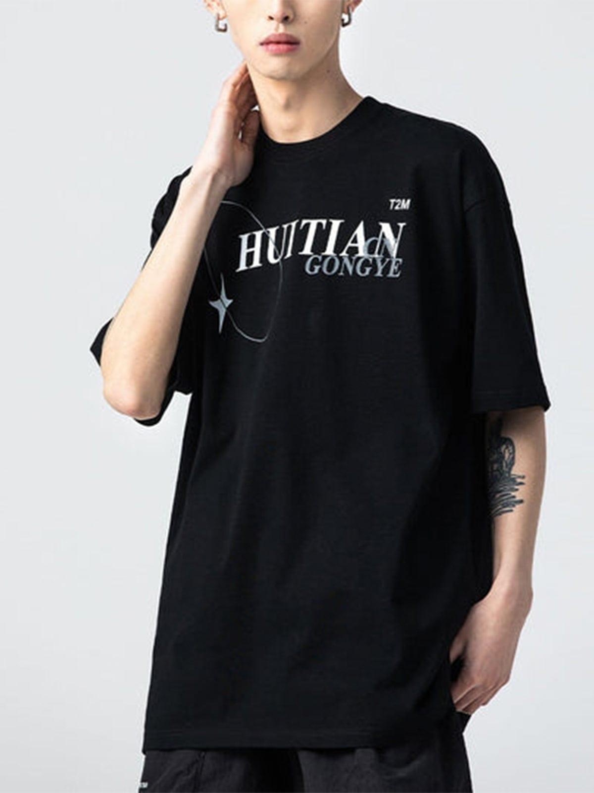 Circle Stars Letters Graphic Tee