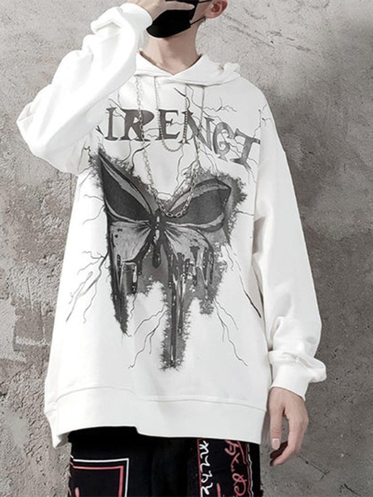 Dark Lightning Butterfly Chain Hoodie