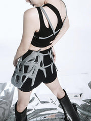 Cyberpunk Hollow Vest Suit
