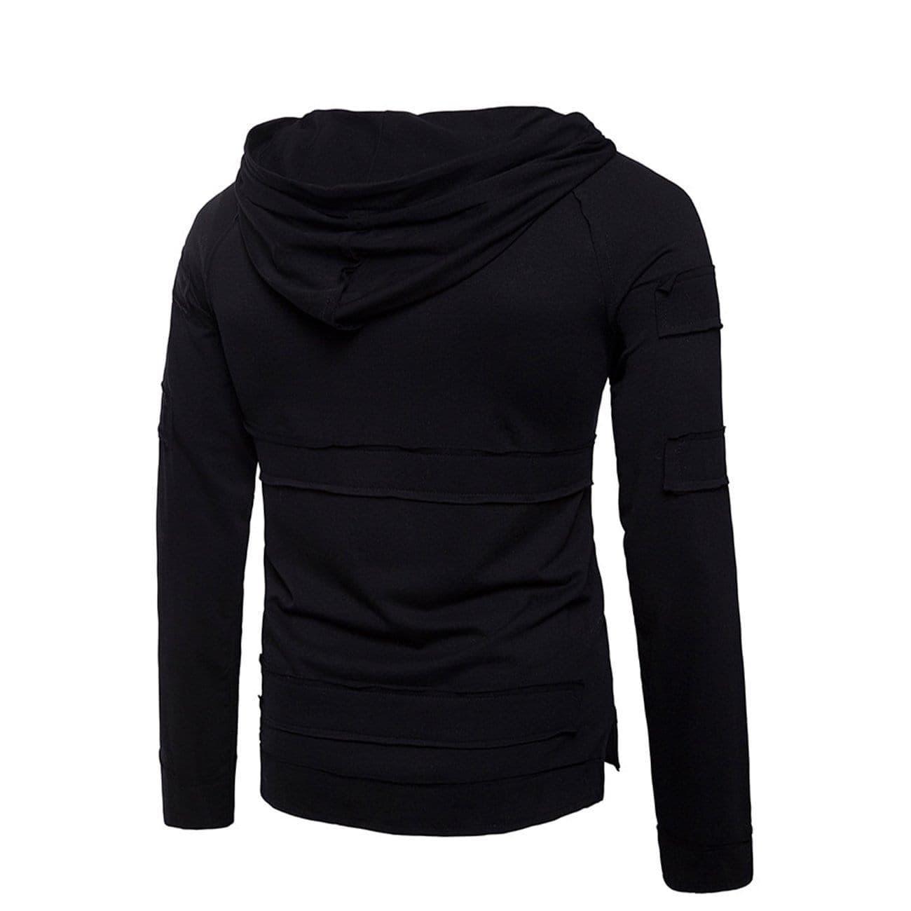 Solid Patchwork Hoodies