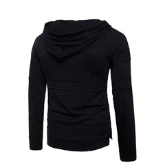 Solid Patchwork Hoodies