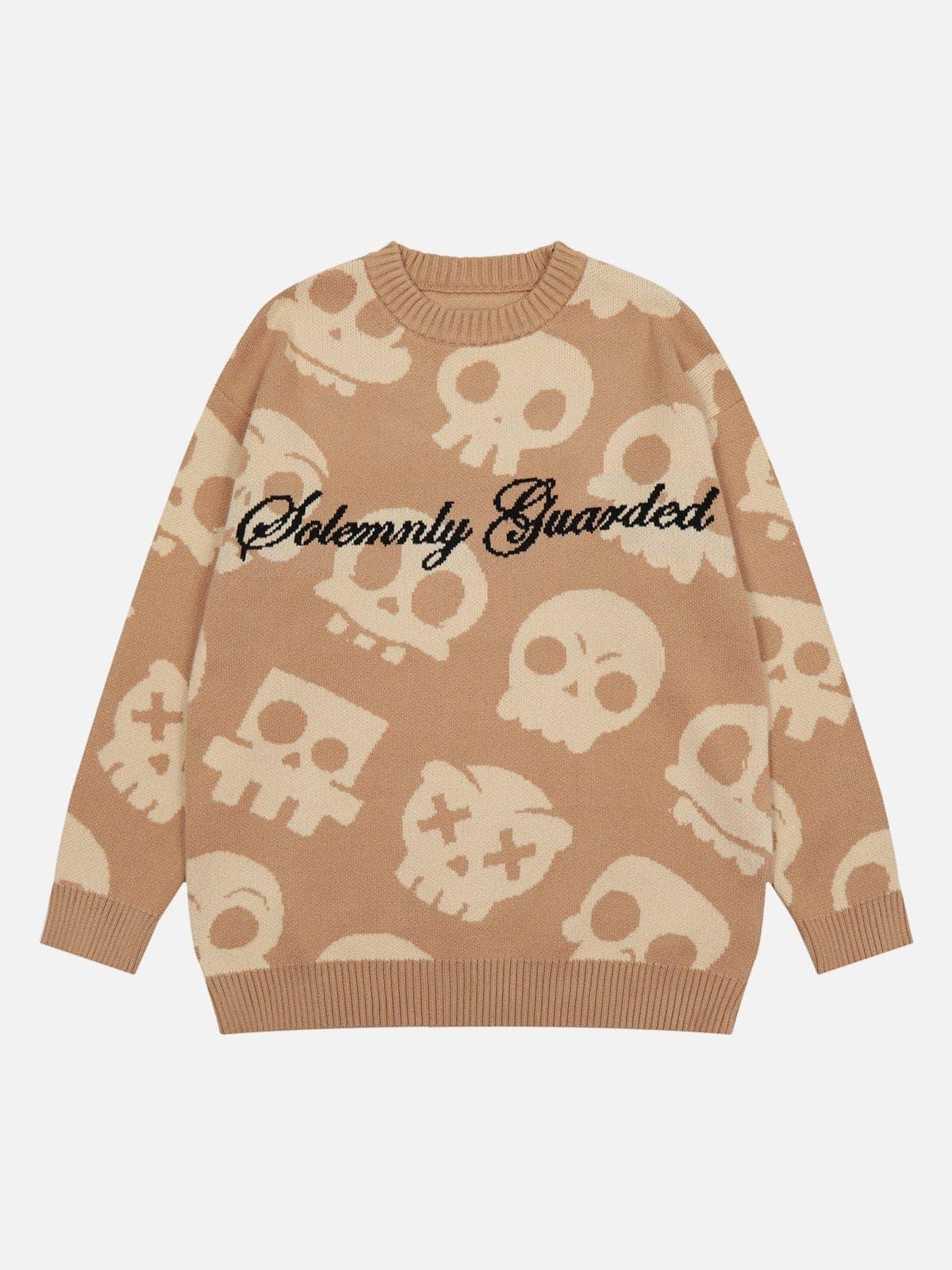 Tie Dye Crucifix Knit Sweater