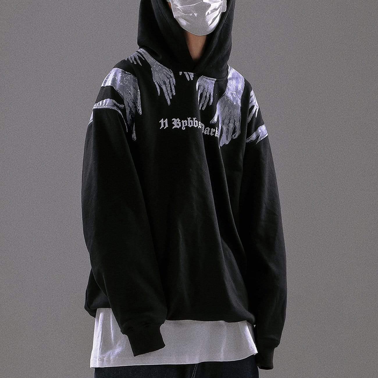 Ghost Palm Print Hoodie
