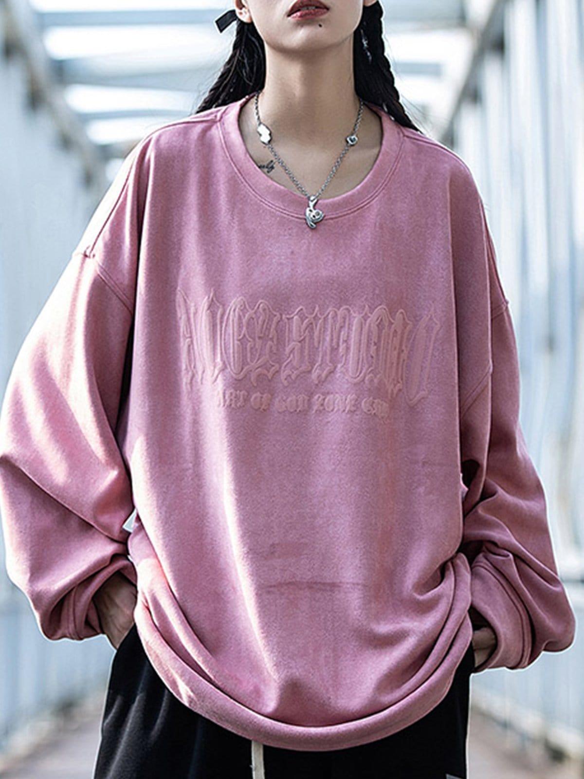 Reflective Moon Suede Sweatshirt