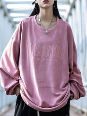 Reflective Moon Suede Sweatshirt