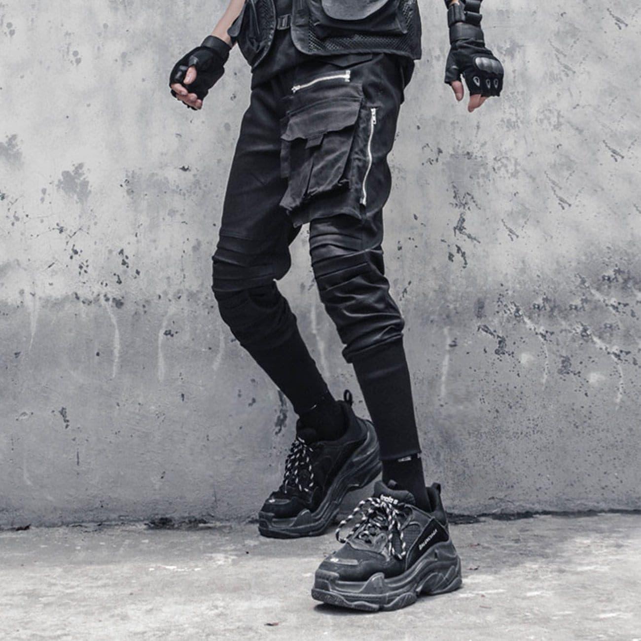 Dark Removable Pocket Cargo Pants