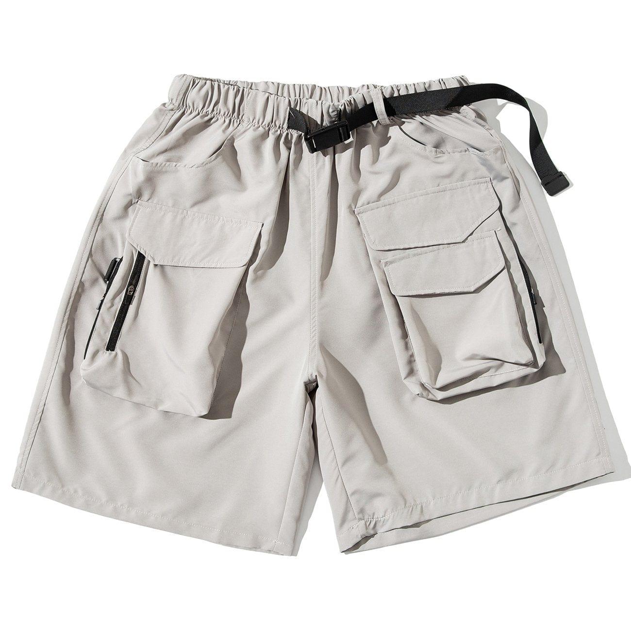 Multi Pockets Drawstring Cargo Shorts