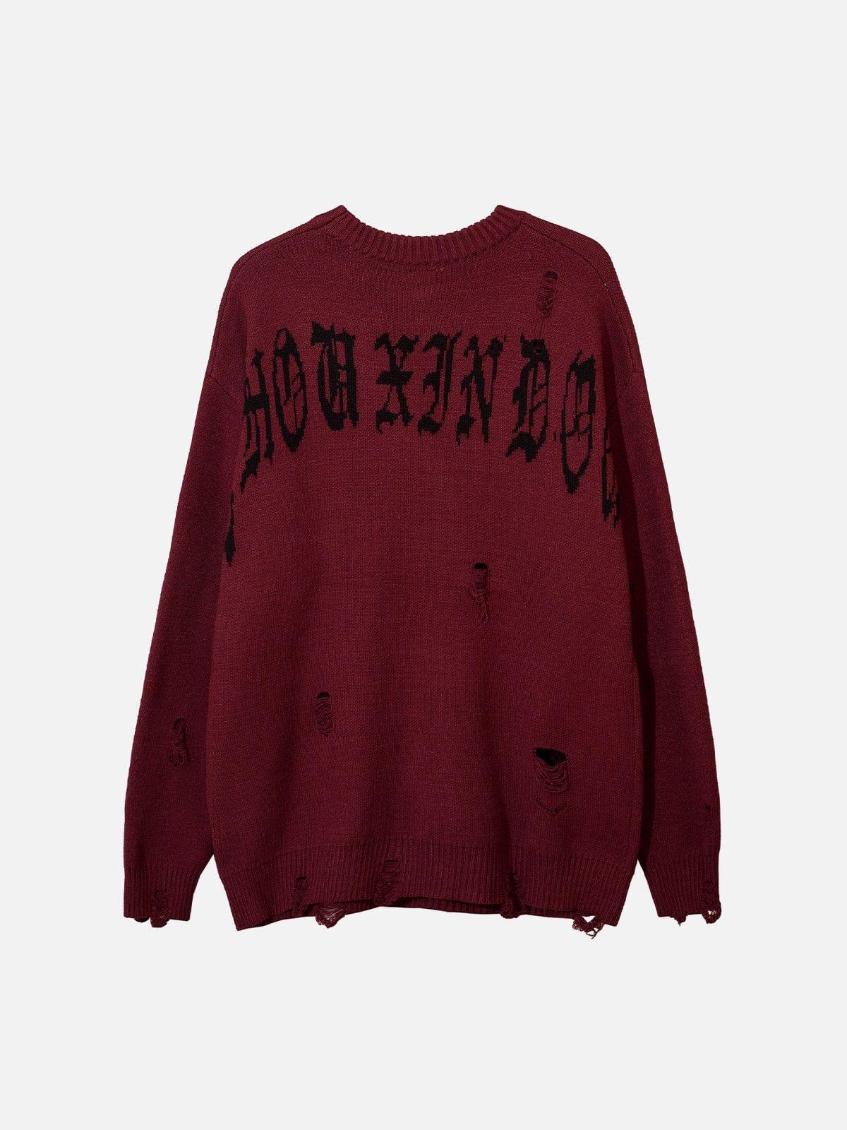 Crucifix Gothic Alphabet Sweater