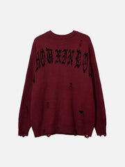 Crucifix Gothic Alphabet Sweater