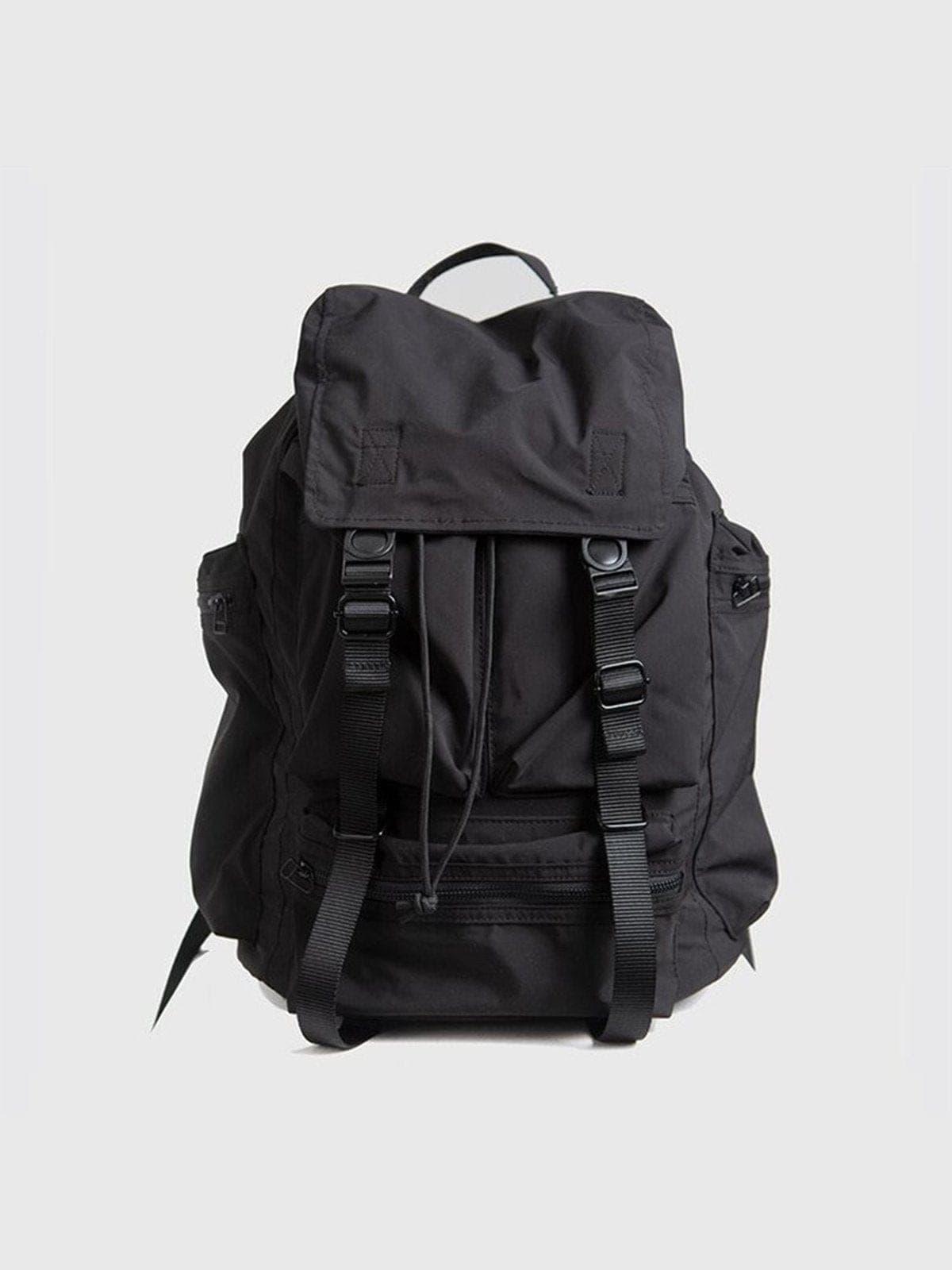 Function Drawstring Multi Pockets Nylon Backpack