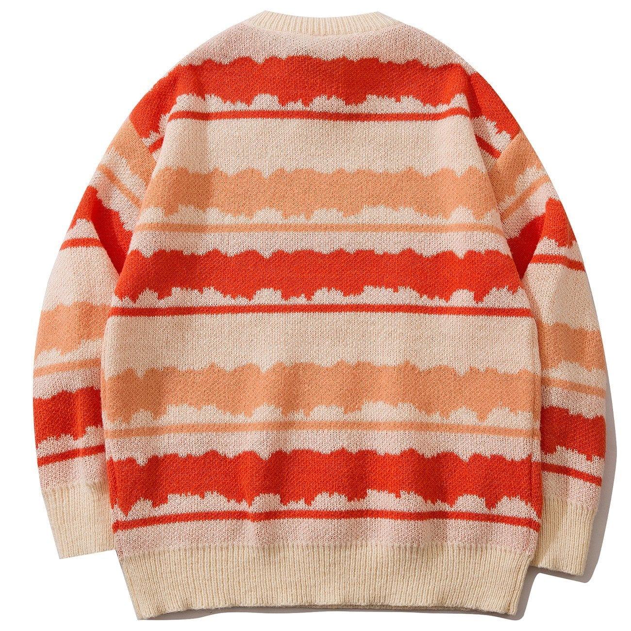 Small Daisy Pattern Knitted Sweater