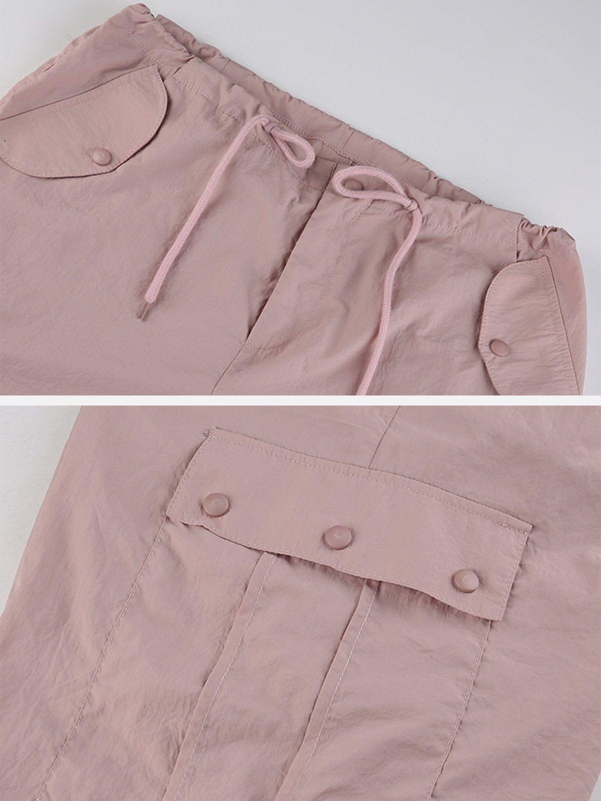 Low Waist Drawstring Cargo Pants