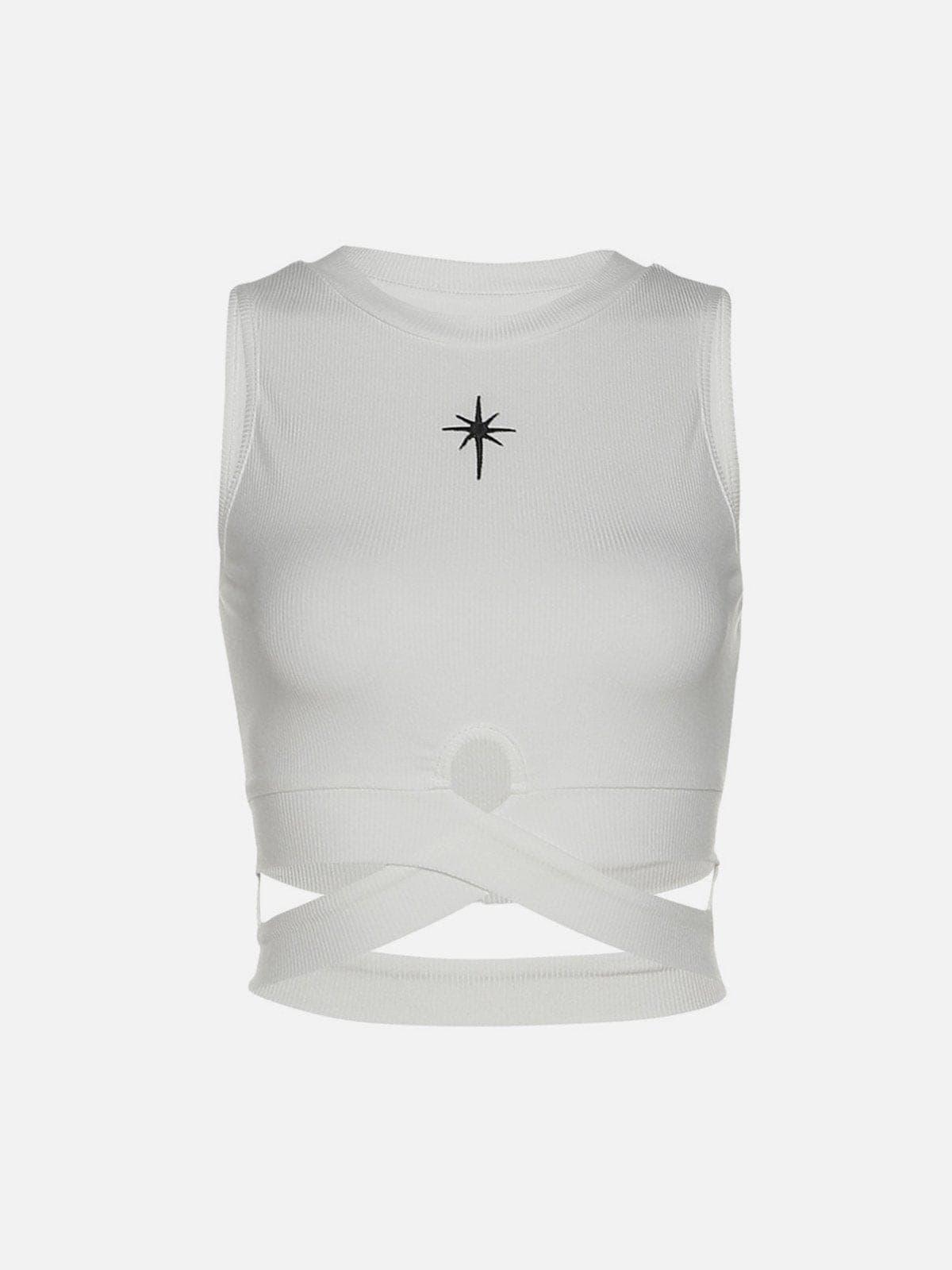 Hollow Embroidery Vest
