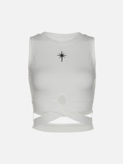 Hollow Embroidery Vest